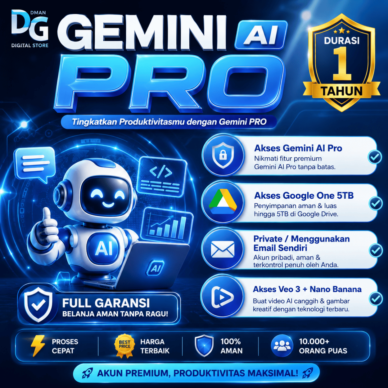 Gemini AI Pro 18 Bulan