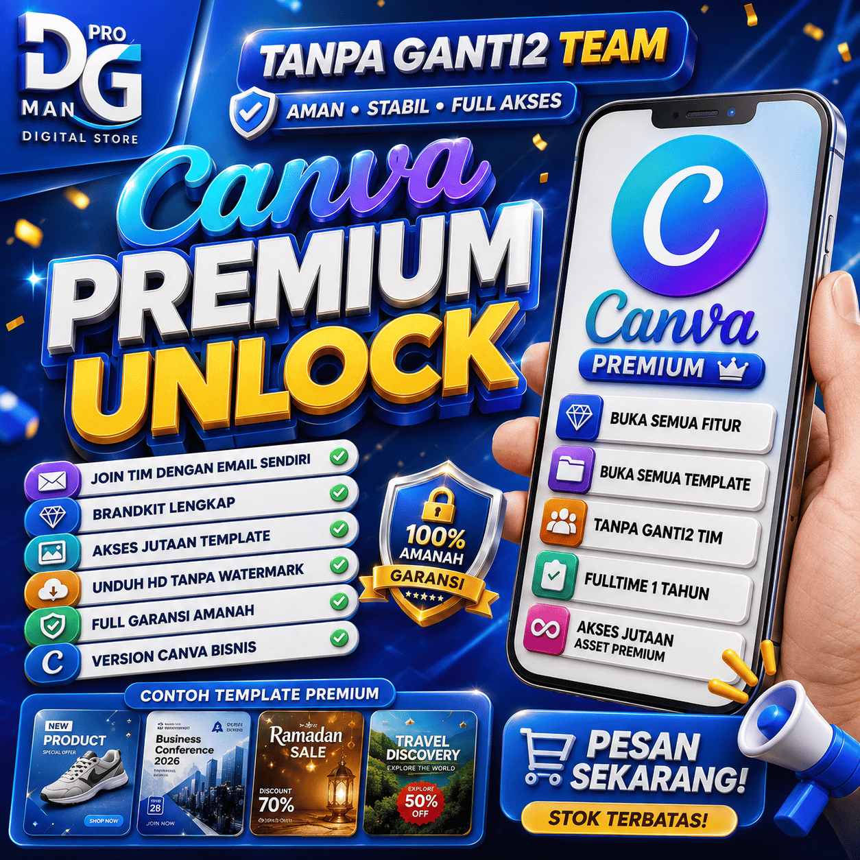 Canva Pro Nirlaba 1 Tahun